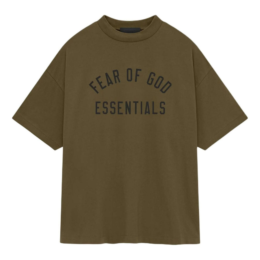 

Футболка Fear of God Essentials Jersey Crewneck Tee 'Olive', оливкого-зеленый