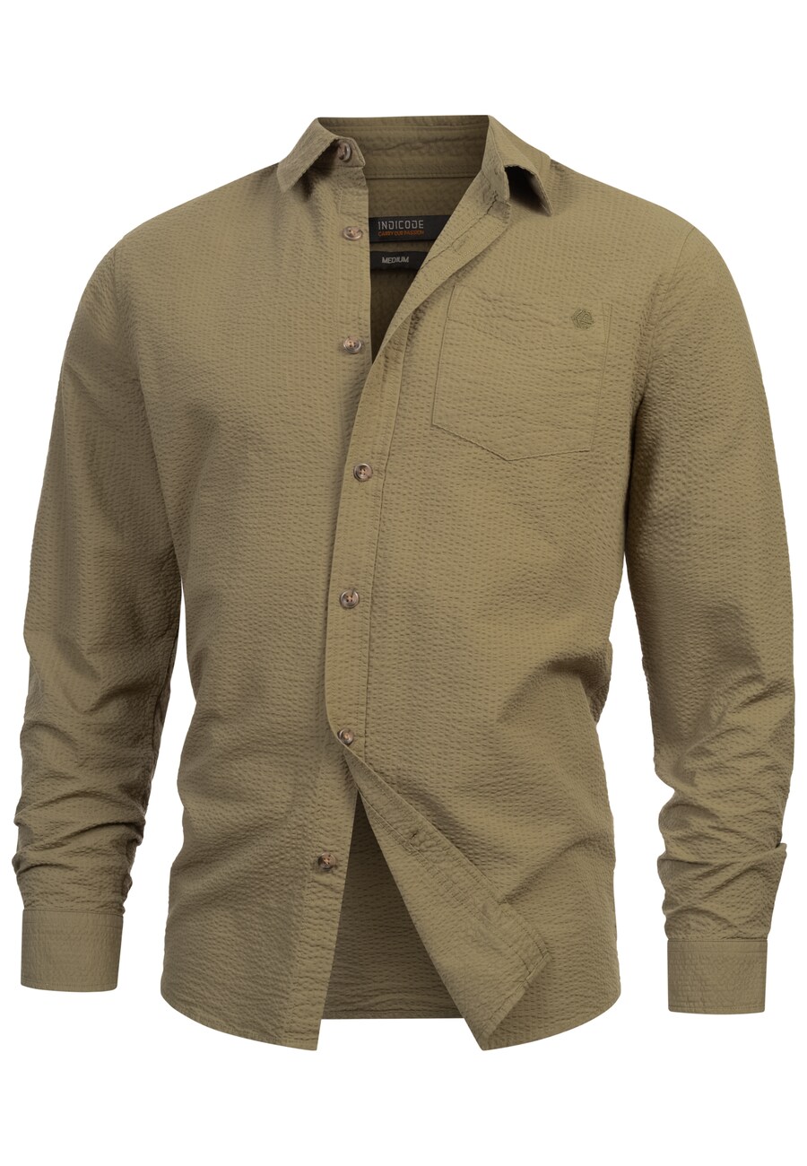 

Повседневная рубашка INDICODE JEANS Regular fit Button Up Shirt Caix, оливковый