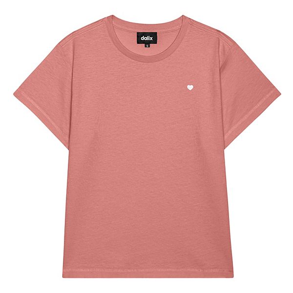

Женская футболка с легким сердцем на высокой талии Dalix, Red Sorbet