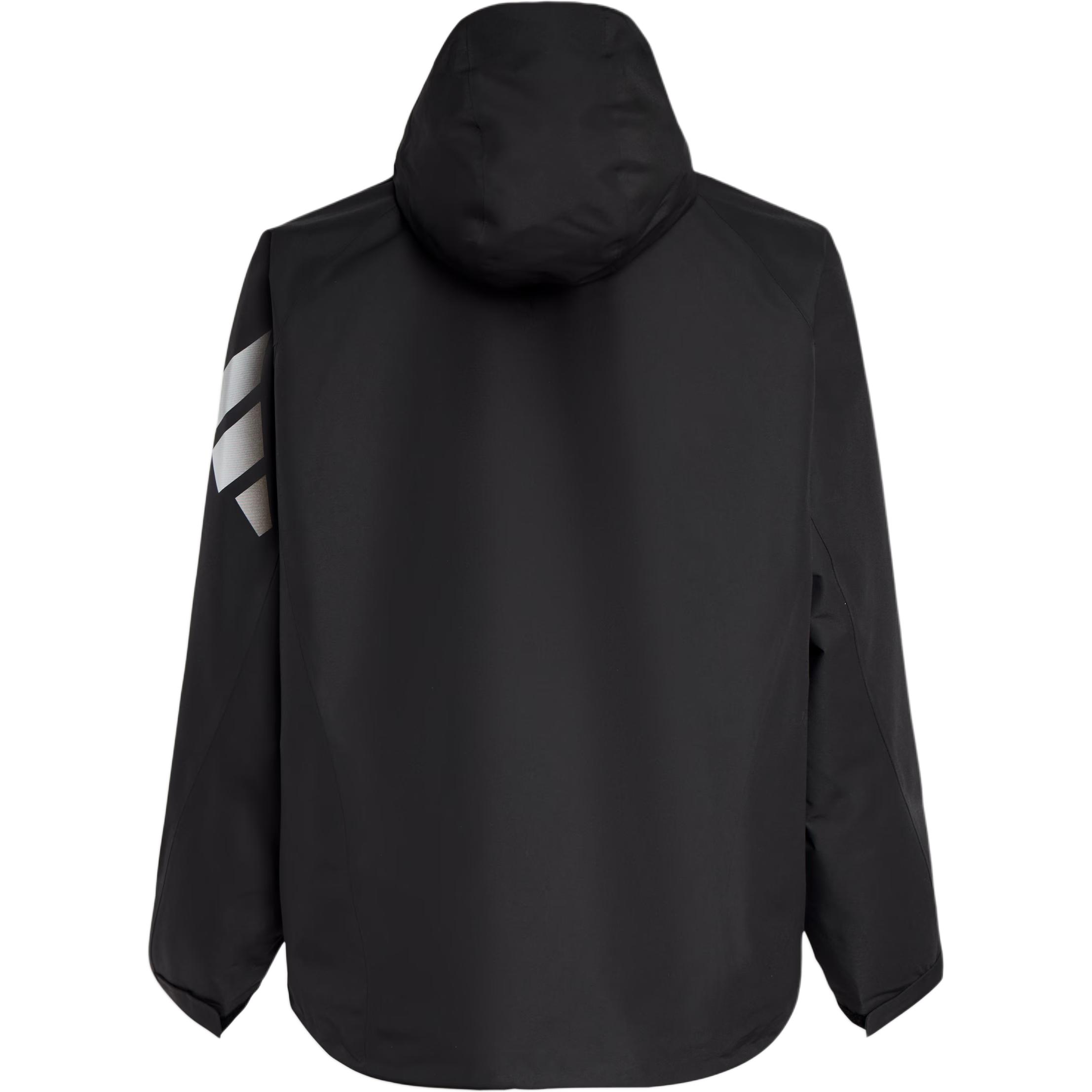 Adidas Мужская куртка FOS, черный, с капюшоном, средней высоты, другие модели — фото 3