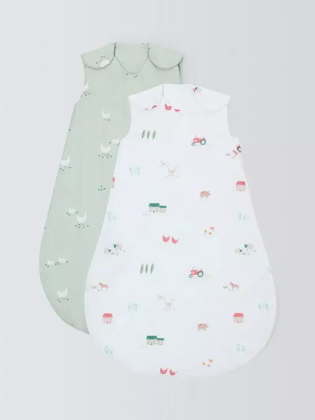 

Детский спальный мешок John Lewis Little Farm Baby 2 шт, разноцветный