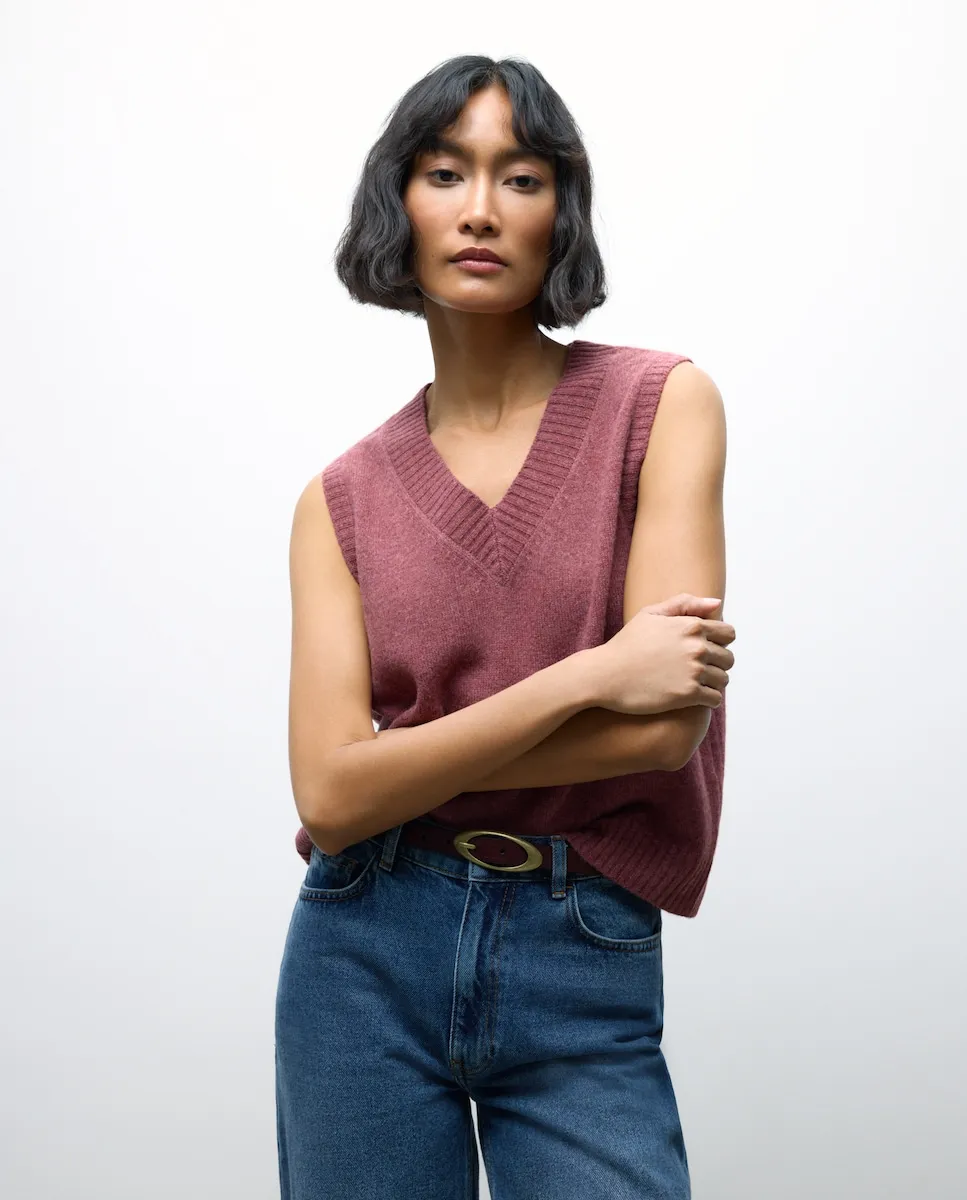 

Женский жилет с V-образным вырезом Tintoretto, розовый