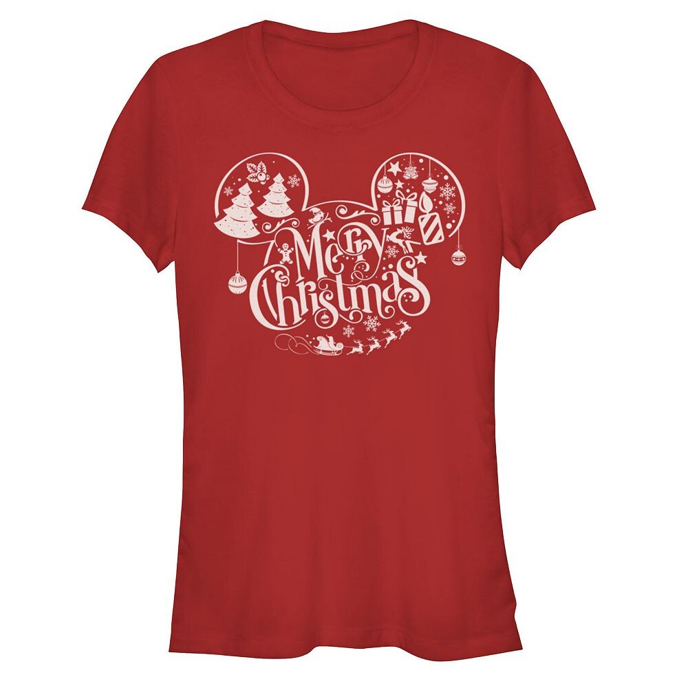 

Детская футболка с принтом «Merry Christmas» Disney's Mickey Mouse, красный