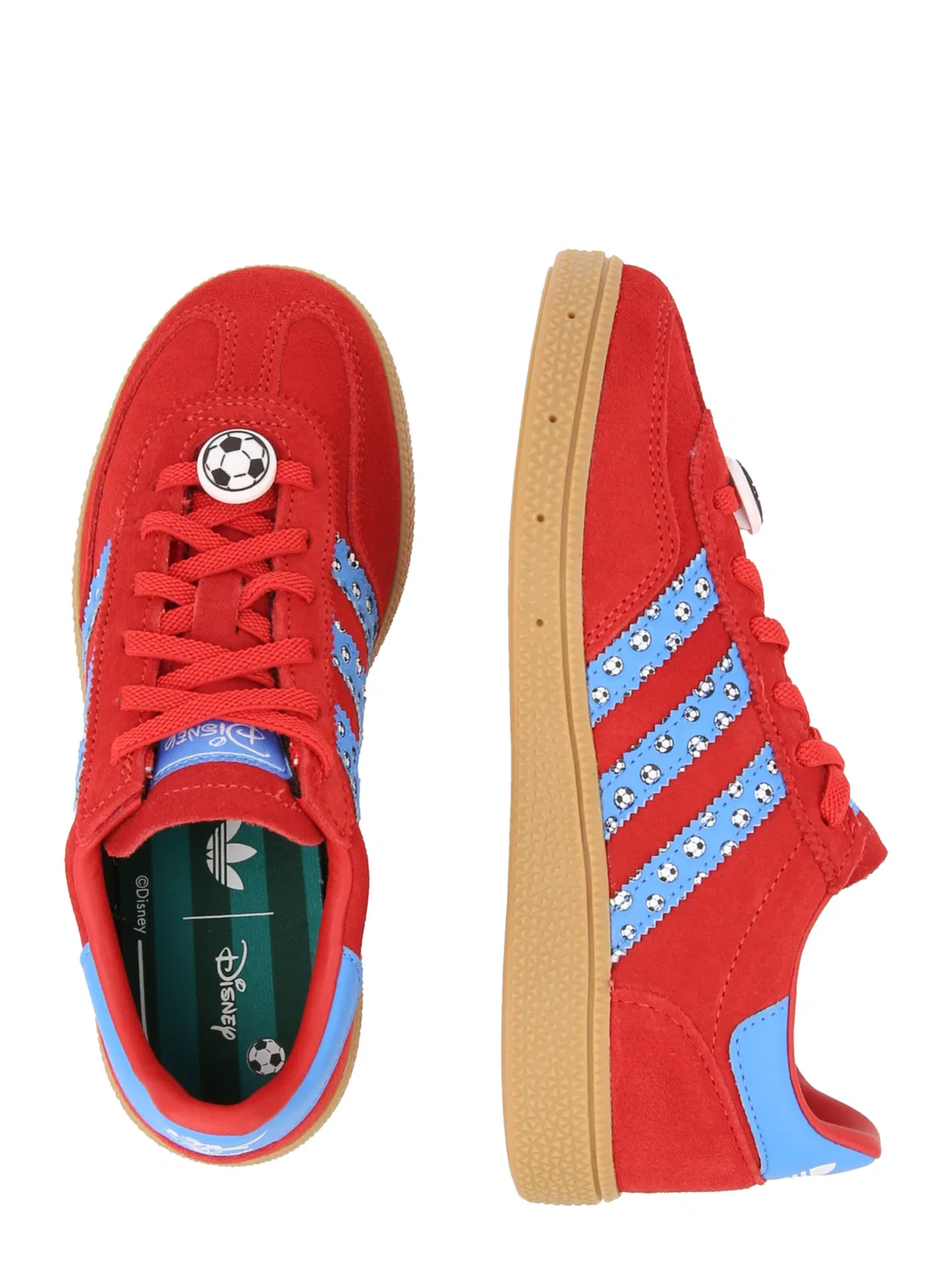 Кроссовки Adidas Originals Disney Handball Spezial Comfort Closure ярко-красного цвета — фото 2