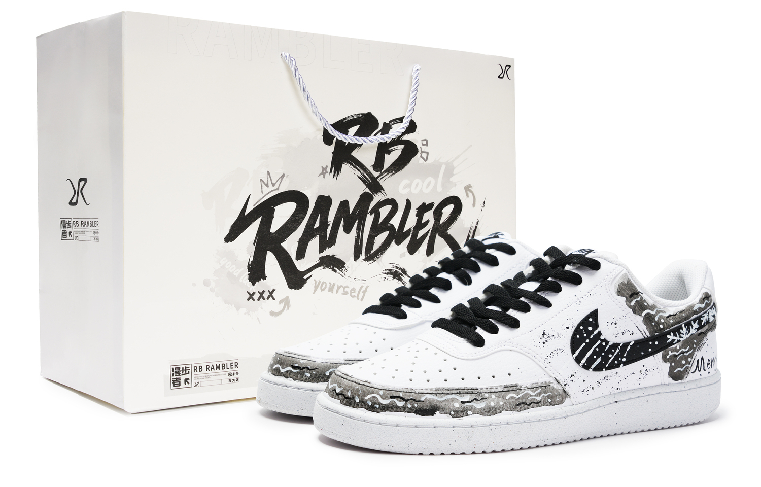 

Nike Court Vision 1 устойчивые к истиранию низкие скейтборд кроссовки unisex black white