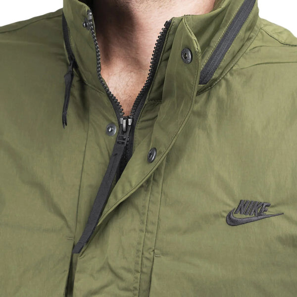Куртка Nike Sportswear Premium Essentials Unlined Hooded M65 Jacket 'Green', зеленый — фото 2