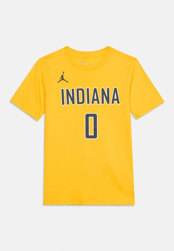 Футболка Nike Performance NBA Indiana Pacers Tyrese Haliburton Boys Statement Tee, желтый — фото 3