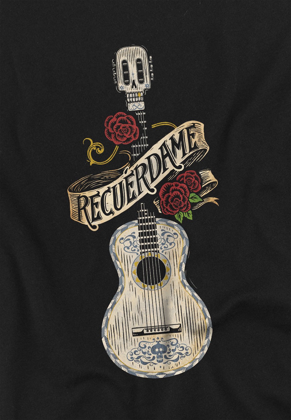 

Футболка с принтом COCO RECUERDAME ERNESTO'S FAMOUS GUITAR Disney, черный