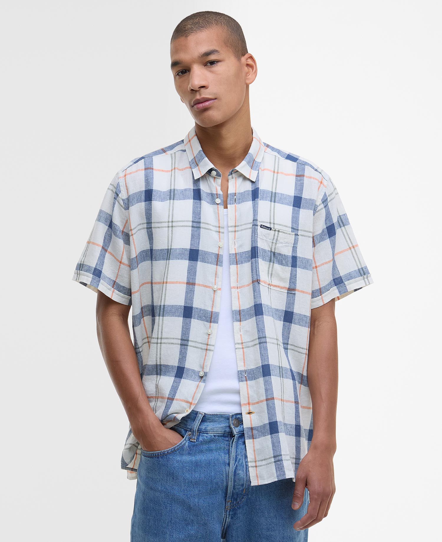 

Рубашка Barbour Croft Short-Sleeved, Sea Haze Tartan