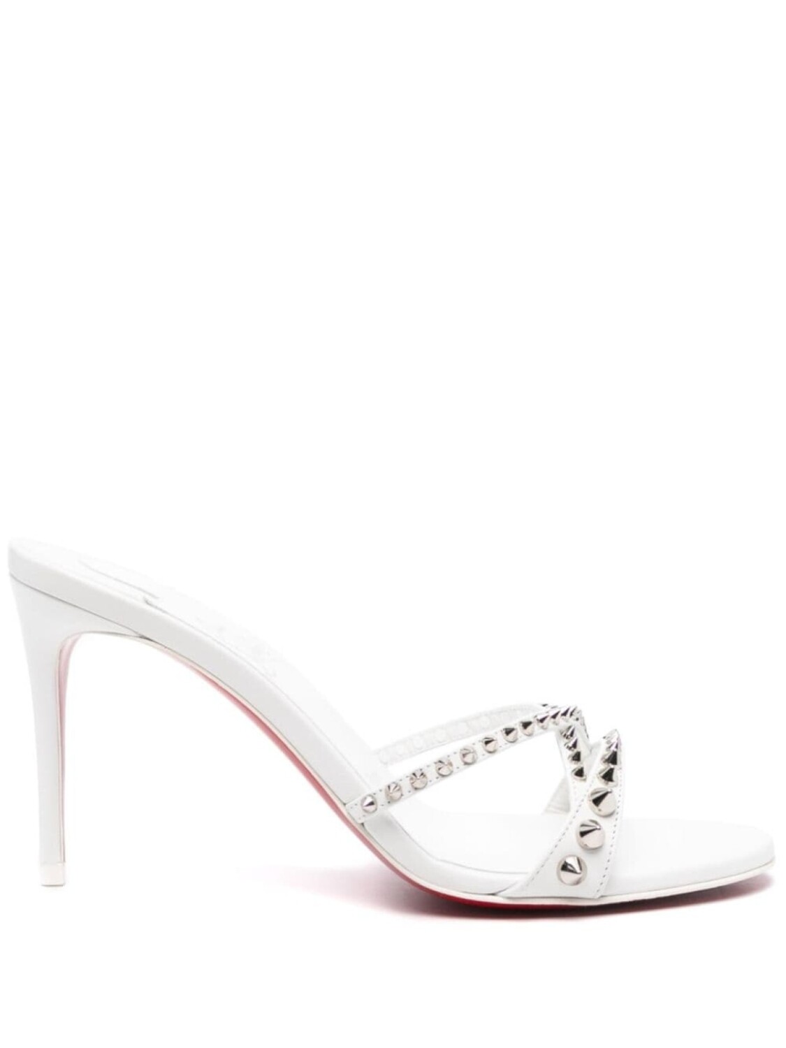 

Christian Louboutin мюли Tatoosh Spikes 85, белый