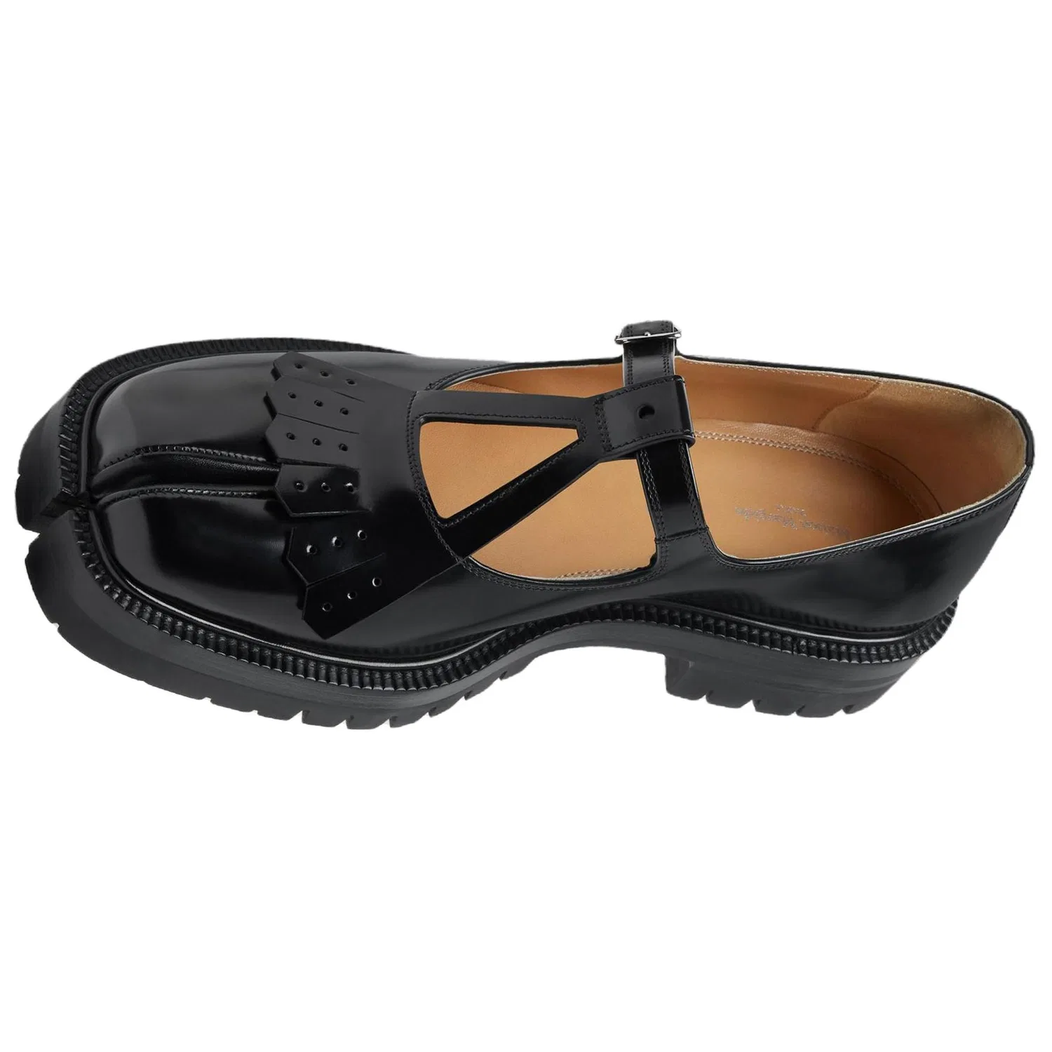 Туфли Мэри Джейн на платформе из кожи Maison Margiela Original Shoe Box Included черные — фото 4