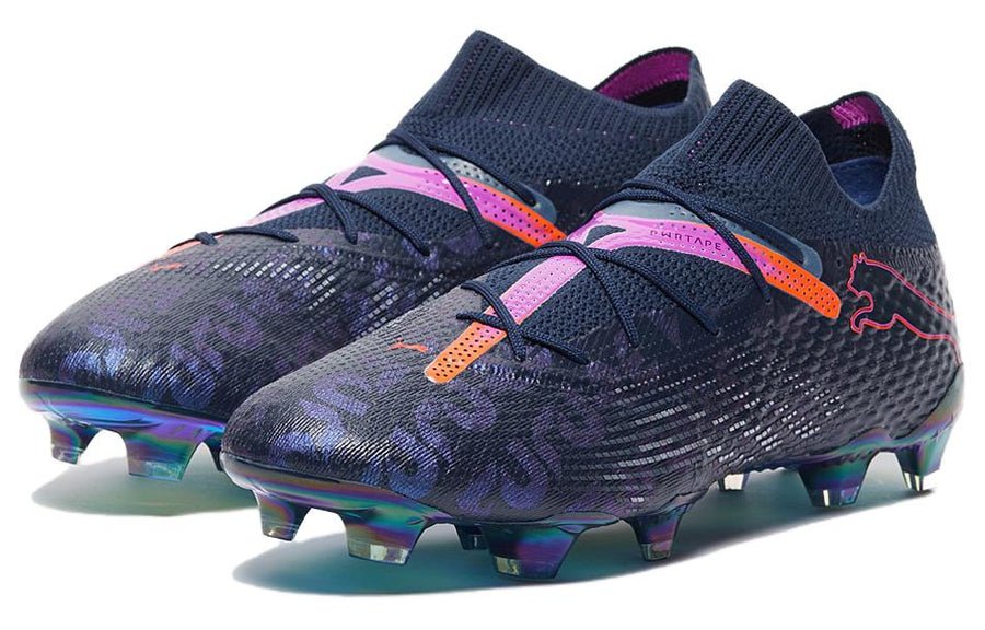 Кроссовки PUMA Future 7 Ultimate FG/AG Soccer Cleats 'Navy Pink Red', синий — фото 3
