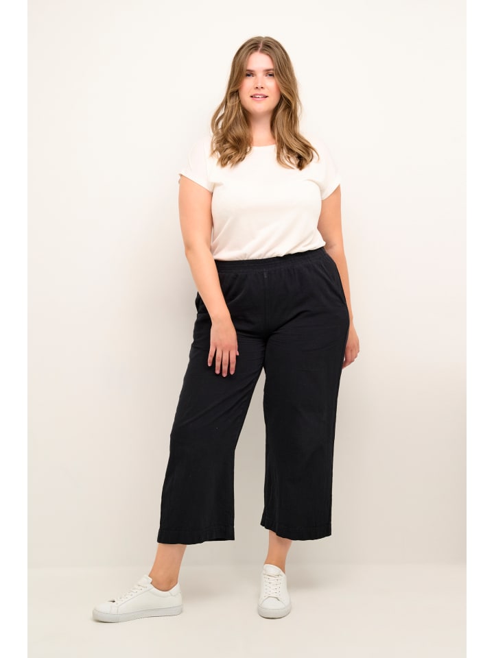 

KAFFE curve Повседневные брюки KCnana свободного кроя, черный, темно-синий