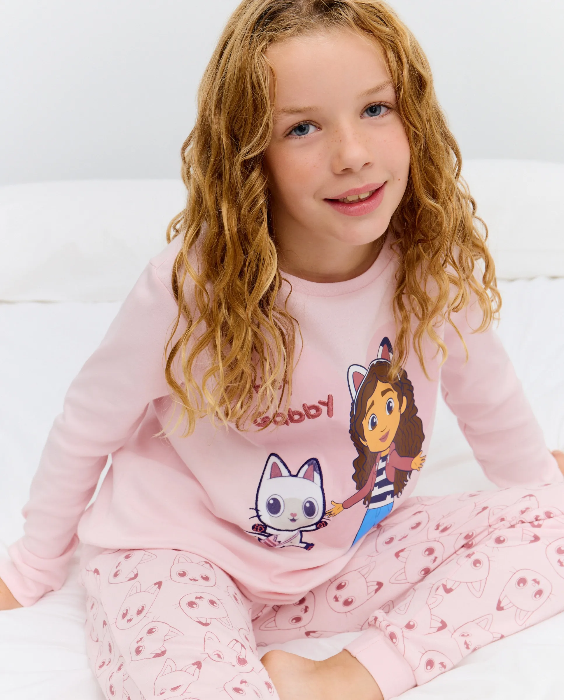 

Длинная пижама Gabbie's Dollhouse для девочек Cotton Juice, розовый