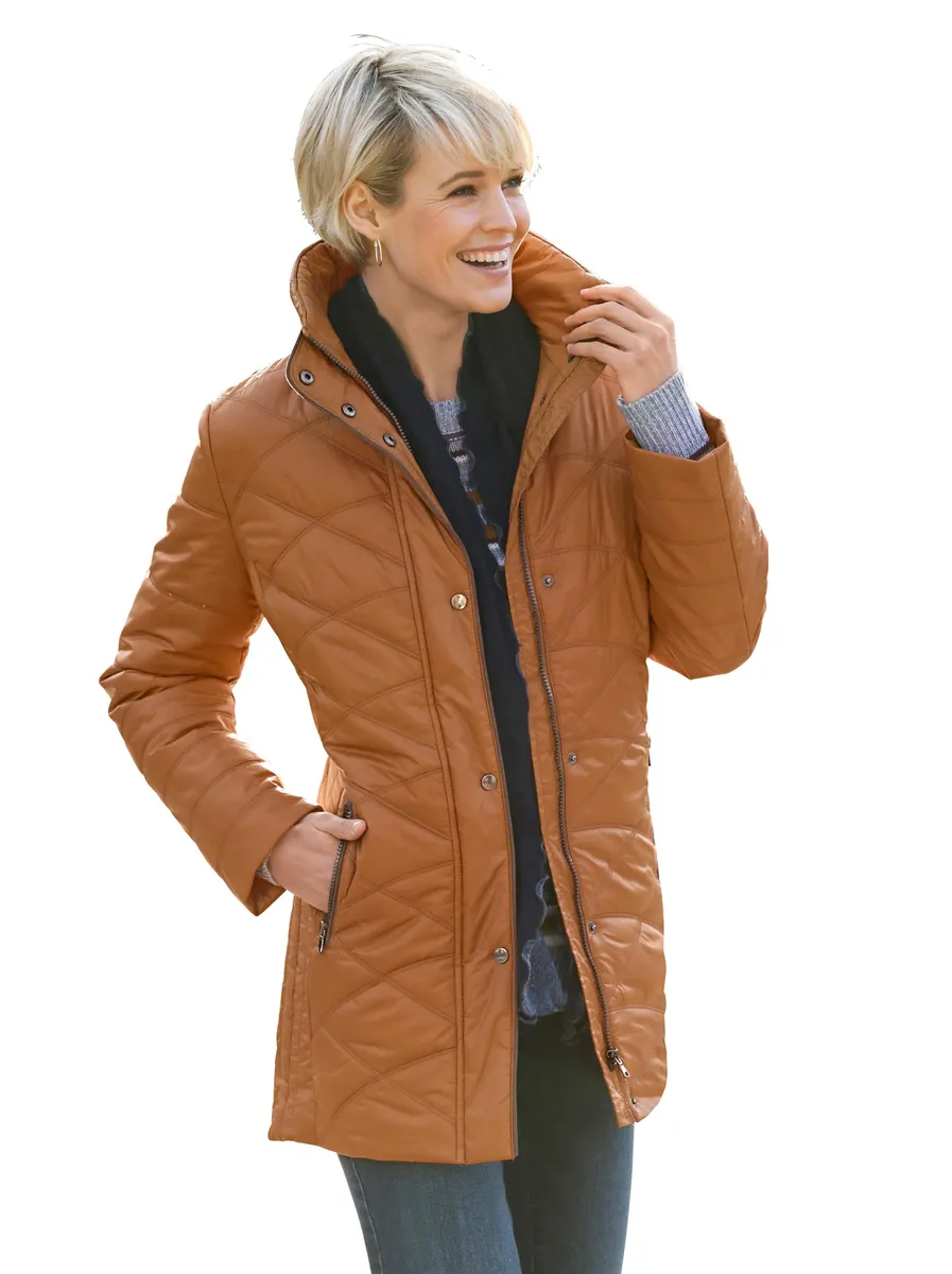 

Повседневного образа: стеганая куртка, без капюшона Casual Looks, цвет Cognac