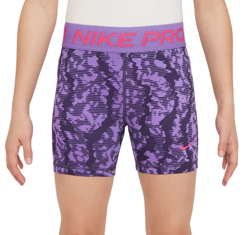 

Шорты Nike для девочек Pro Dri-FIT с принтом 3 дюйма, цвет Dark Raisin
