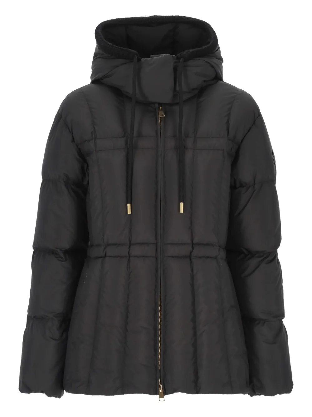 

Стеганая пуховая куртка с капюшоном MONCLER, черный