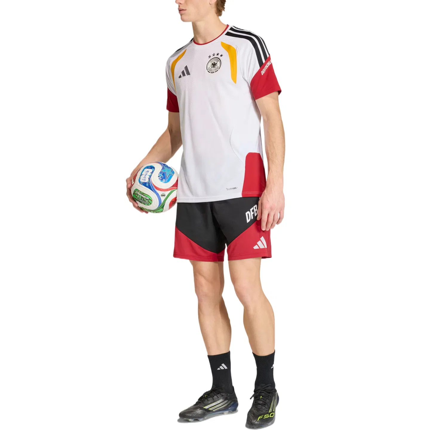 Футболка Германия мужская Adidas, White/Red/Yellow — фото 4