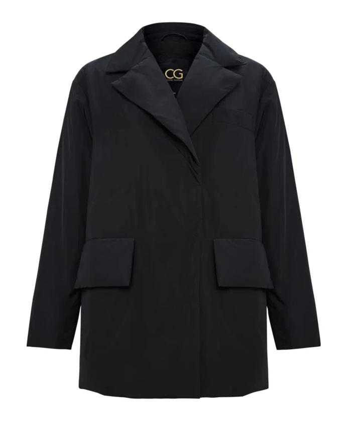 

Стеганый пиджак с поясом Cesare Gaspari, черный