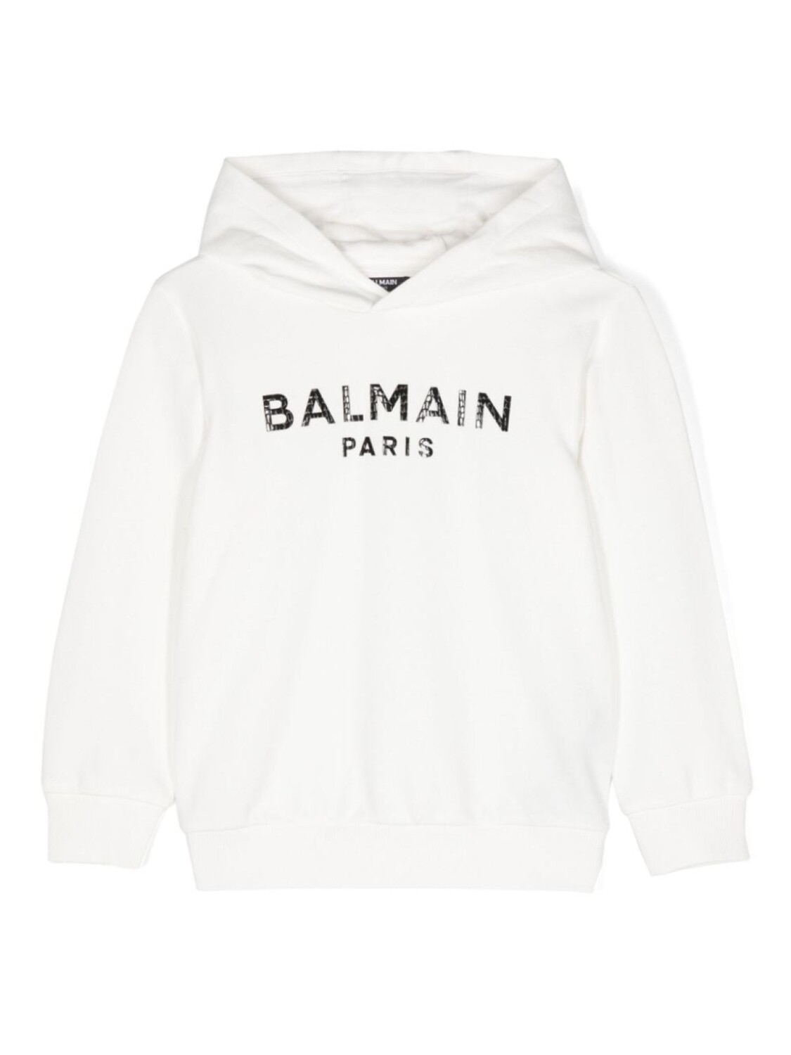 

Balmain Kids толстовка с капюшоном с логотипом, белый