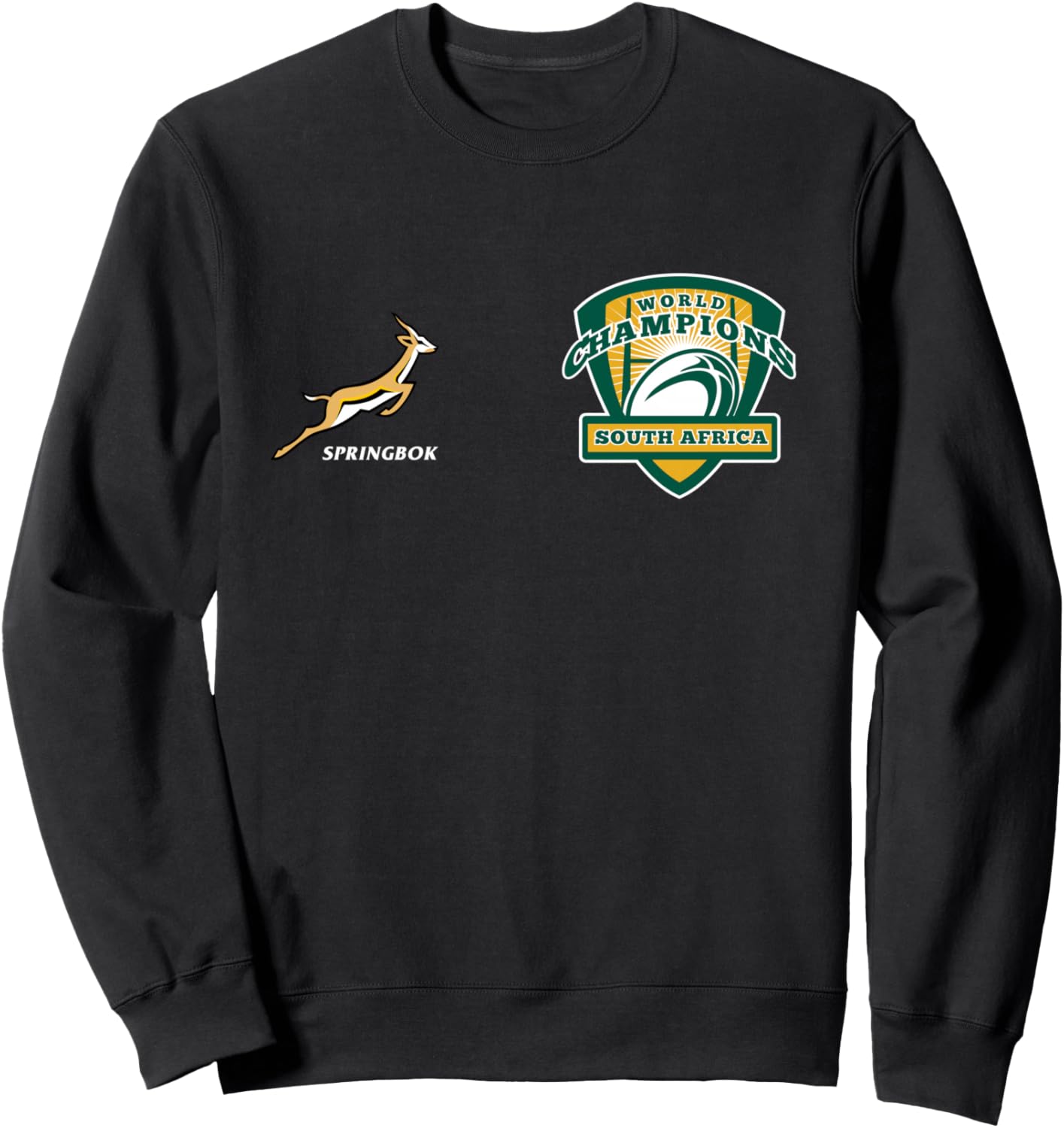 

Толстовка для регби южноафриканского цвета Springbok Bokke World Champs Faf Challenge, черный