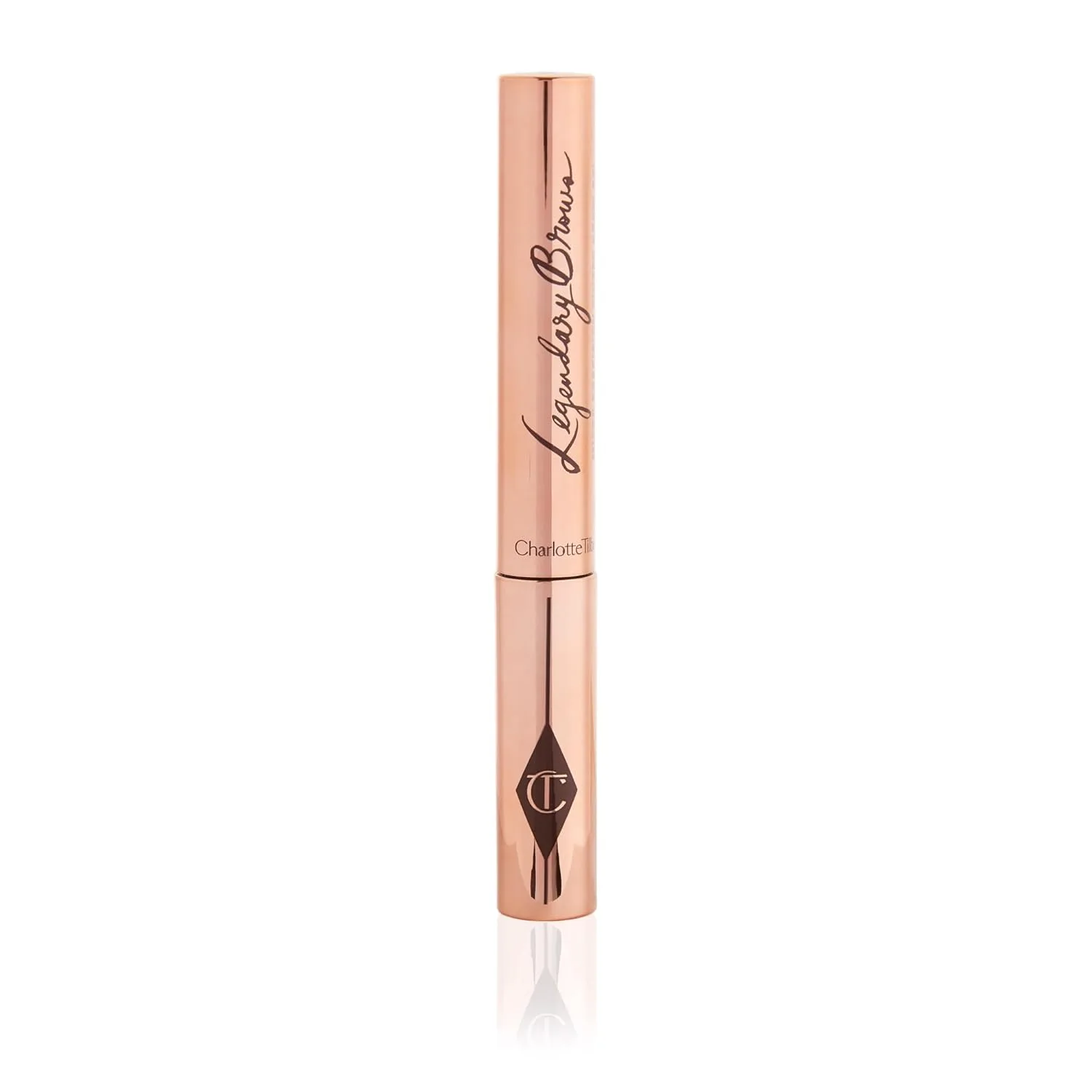 Тонирующий гель для бровей Charlotte Tilbury Legendary Brows - микрокисточка для бровей придает объем, текстуру и четкую форму - водостойкая формула, Dark Brown - warm neutral undertones for medium to dark brown brows — фото 4