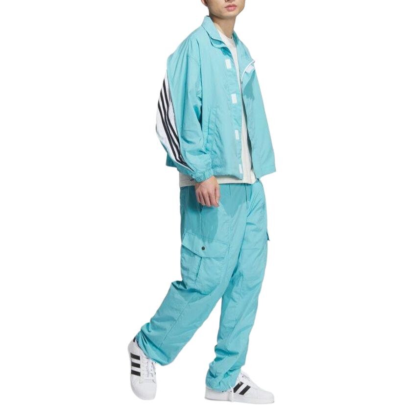 KR OP Co-branded Model Jacket Men Cyan Adidas Originals, голубой — фото 2