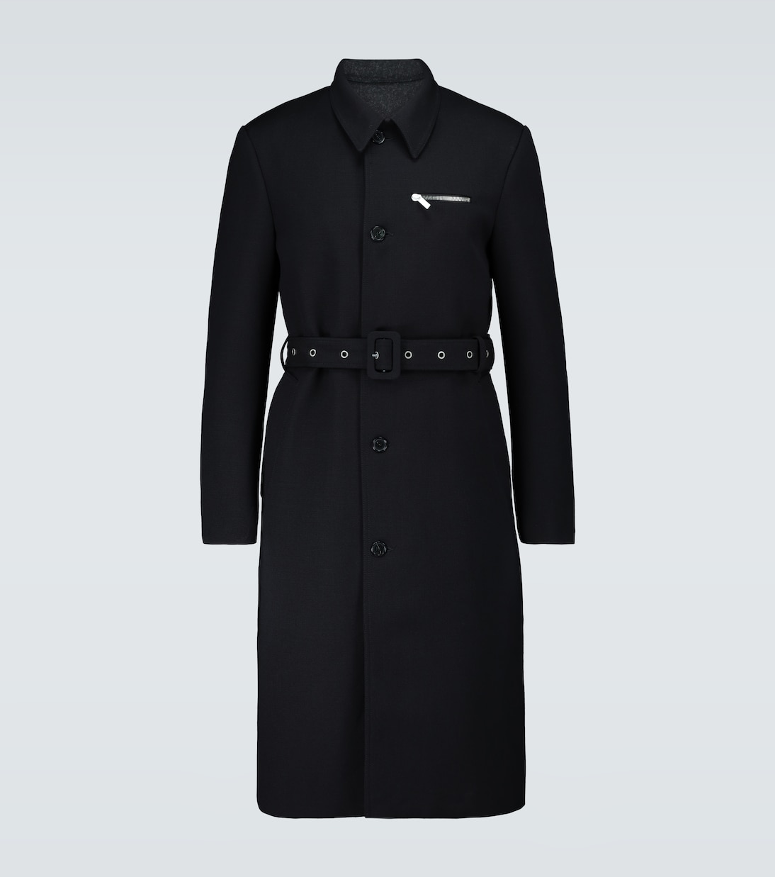 

Приталенный шерстяной тренчкот Raf Simons, Dark Navy