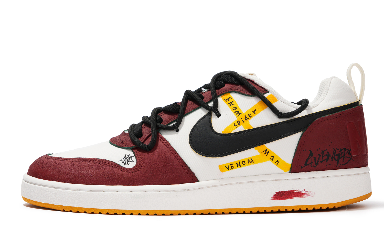 Nike Кроссовки для скейтбординга Court Borough Abrasion Resistant низкие мужские White Red — фото 2