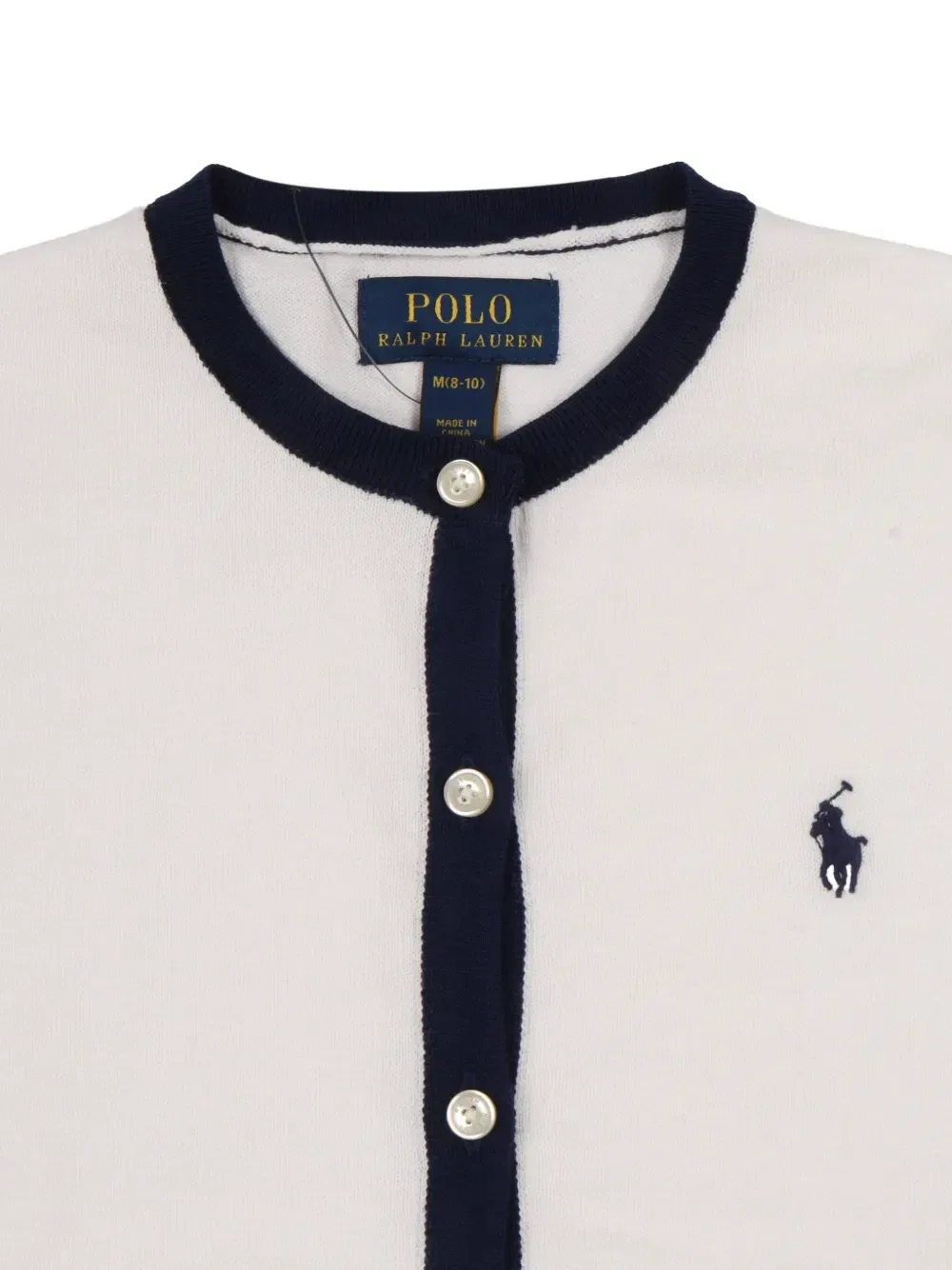 Комплект из кардигана и топа в полоску Polo Ralph Lauren Kids, синий — фото 2