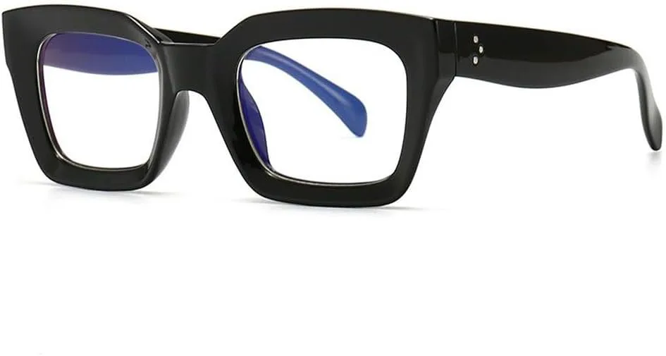 

Модные солнцезащитные очки «кошачий глаз» для женщин, ретро-квадратные, сине-фиолетовые, женские, для ногтей, солнцезащитные очки UV400 для мужчин SKFGNX, Black Clear