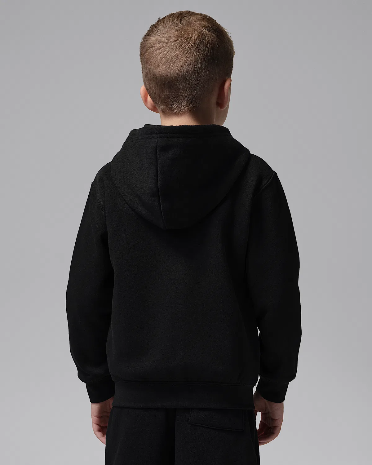 Детская флисовая кофта Jordan Brooklyn Fleece на молнии, Black — фото 2