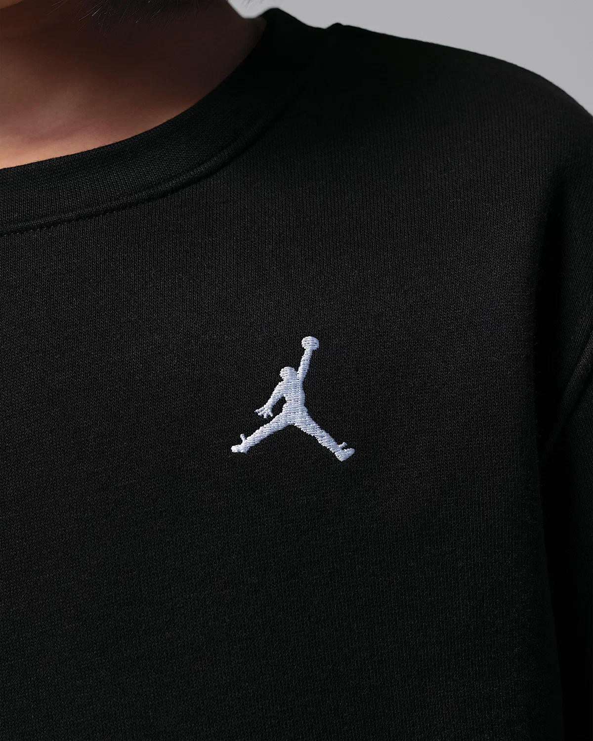 Детская кофта Jordan Brooklyn Fleece, Black — фото 4