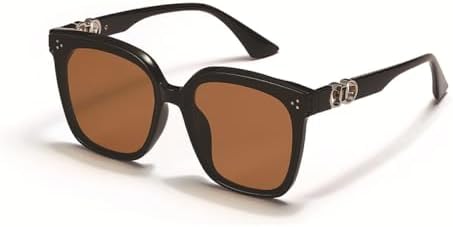 

Солнцезащитные очки в стиле ретро квадратной формы для женщин и мужчин, классическая винтажная оправа с защитой от УФ-излучения UV400 для использования на открытом воздухе MTZJH, Tea