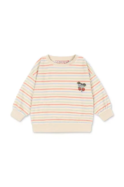 Блуза детская с рифленой вязкой Itty Rib Sweat Shirt Konges Sløjd, мультиколор