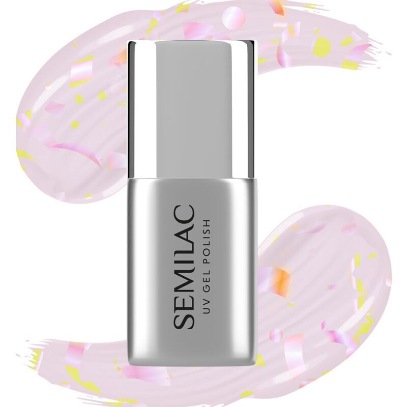 

УФ-лак для ногтей T26 No Wipe Matte Peach Galaxy Semilac,