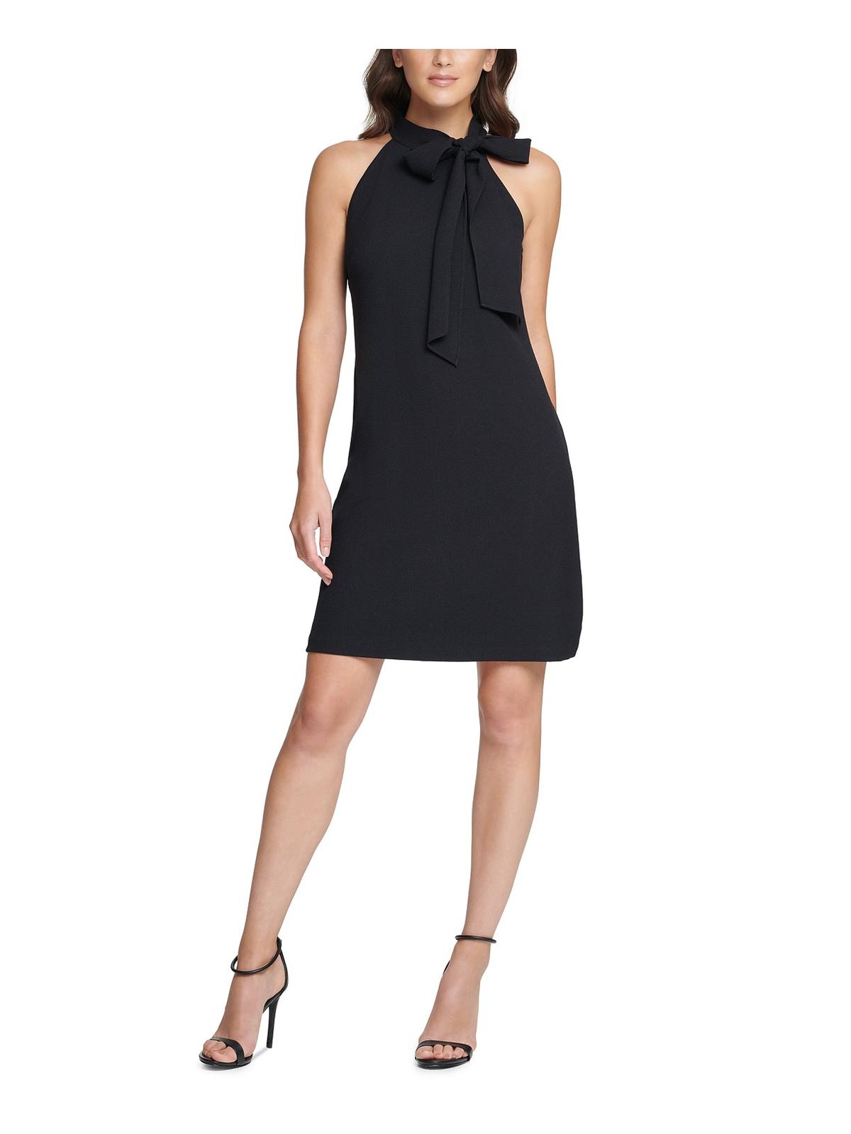 

Женское платье-футляр с завязками на шее и рукавами Vince Camuto, черный
