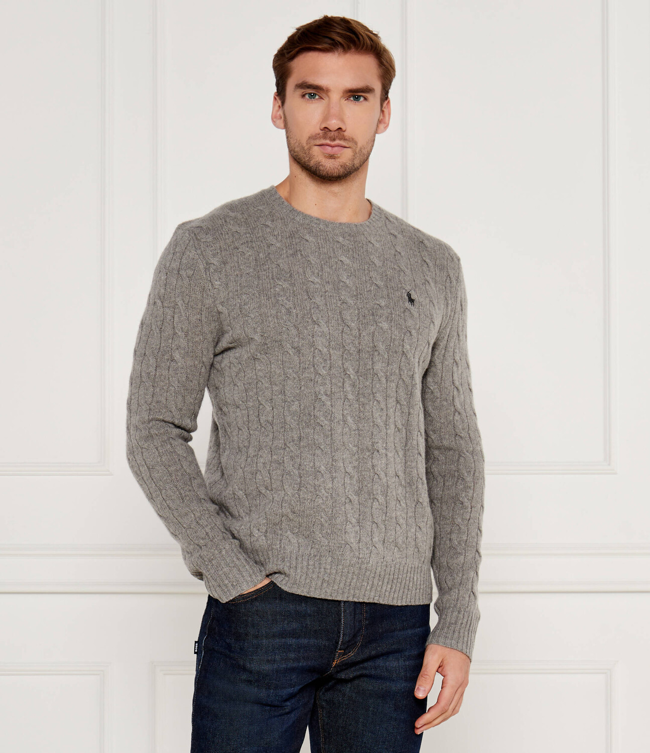 

Свитер POLO RALPH LAUREN Slim Fit, серый