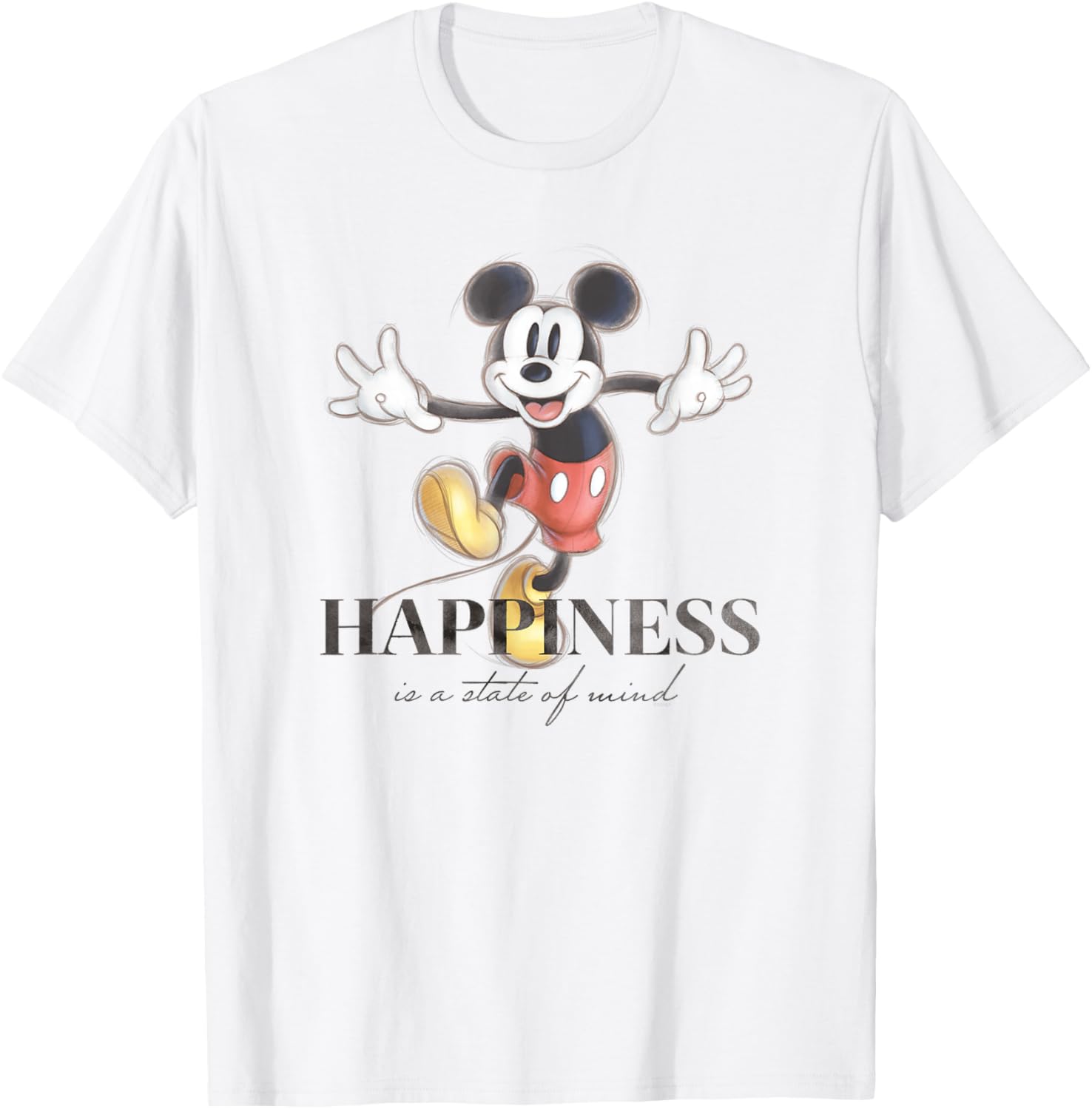 

Футболка Disney к 100-летию Микки Мауса (D100) с цитатами о счастье, белая