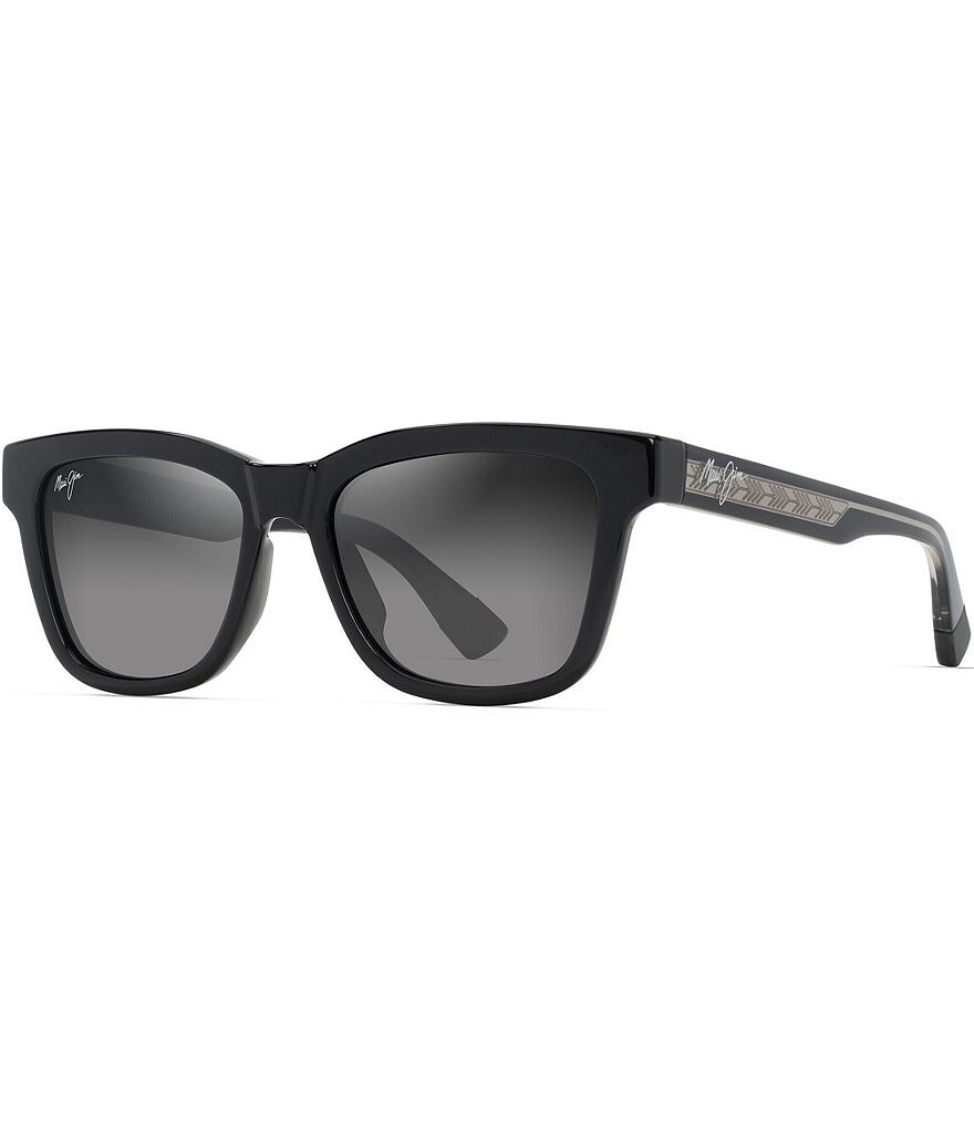 

Квадратные солнцезащитные очки унисекс Maui Jim Hanohano PolarizedPlus2, 52 мм, черный