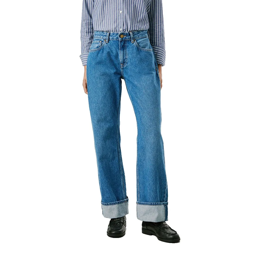 

Джинсы Pepe Turn-Up Loose ST low waist, синий