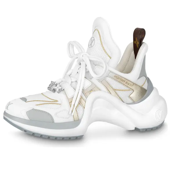 Кроссовки archlight 1.0 sneakers 'white with gold silver' Louis Vuitton, белый