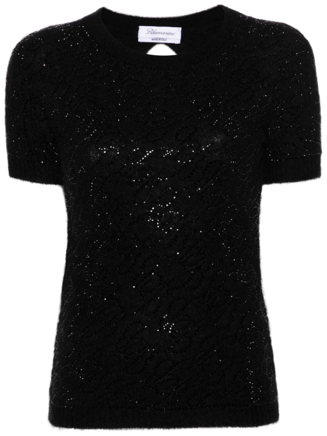 

Blumarine трикотажный топ с кристаллами, черный