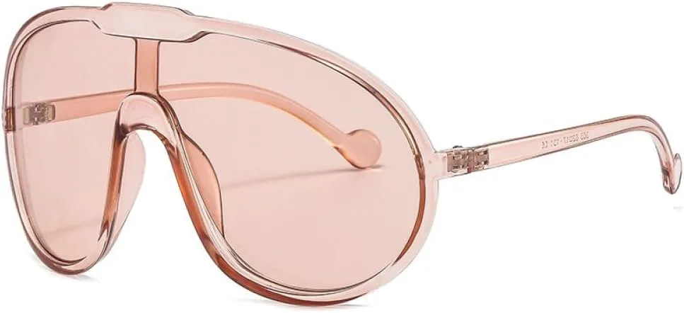 

Солнцезащитные очки-щитки One Piece для женщин, солнцезащитные очки с увеличенной дугой для мужчин в стиле хип-хоп с градиентным переходом цвета generic, Champagne