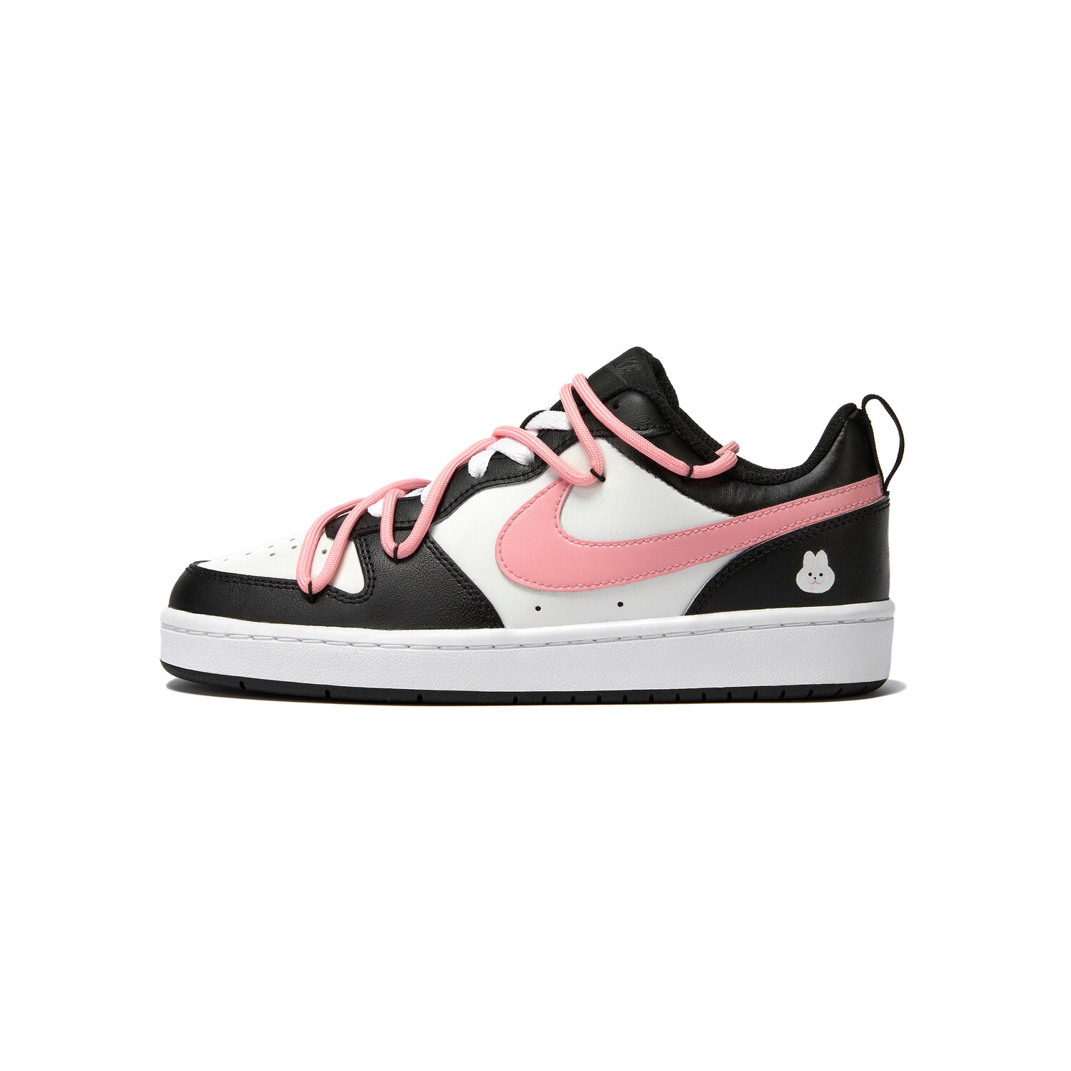 

Кроссовки Nike Court Borough Skateboarding Shoes Women's Low-top Black/pink/white, черный/розовый
