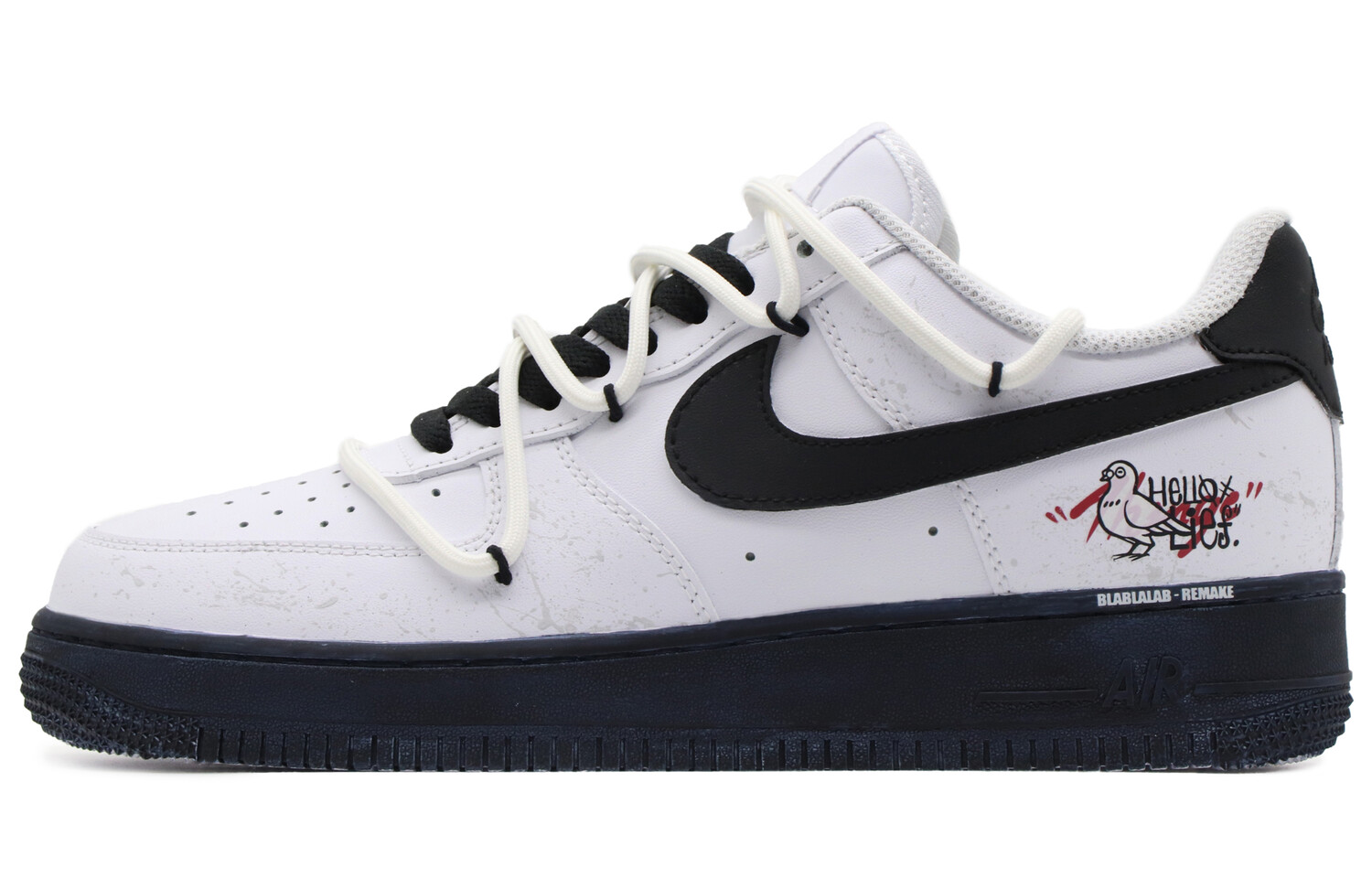 

Кроссовки Nike Air Force 1 Skateboard Shoes Women's Low-Top Black White, Черный, Кроссовки Nike Air Force 1 Skateboard Shoes Women's Low-Top Black White