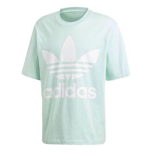 

Футболка originals large logo printing round neck short sleeve mint green Adidas, зеленый