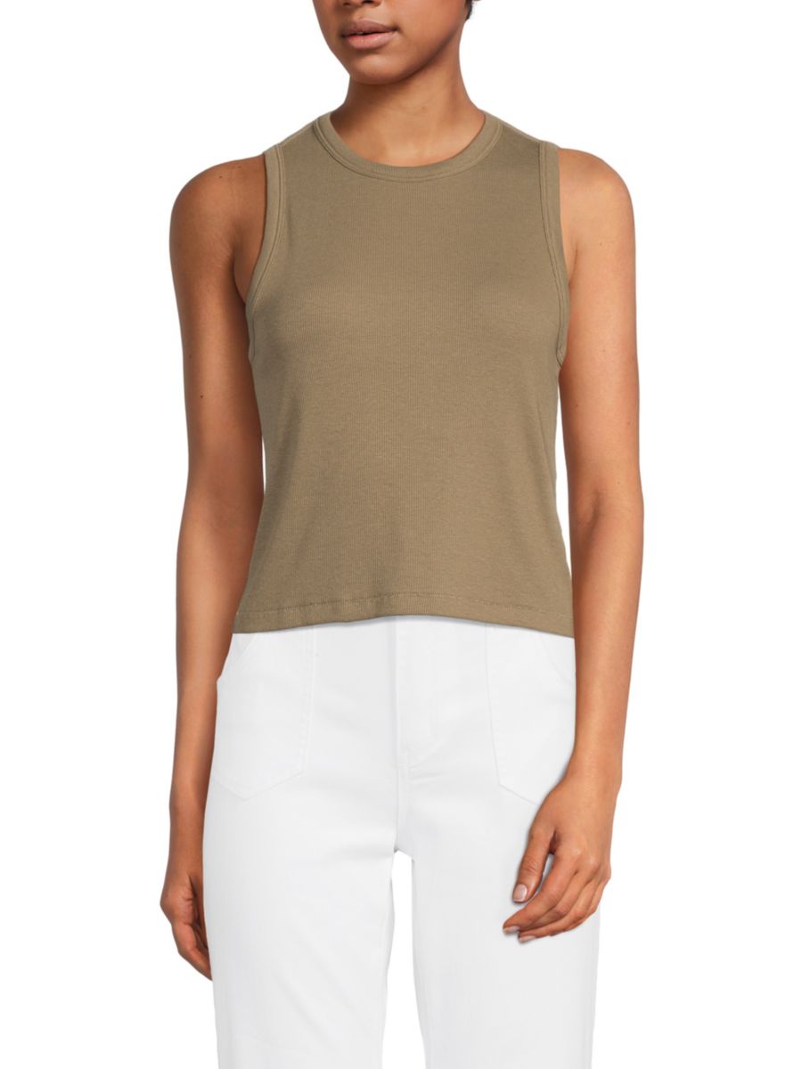 

Майка Essie Ribbed из хлопковой смеси rag & bone, цвет Dark Stone