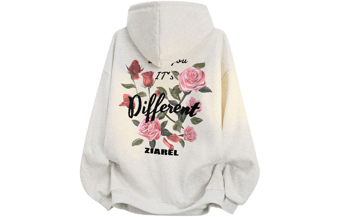 

Толстовка Unisex Hooded Moderate Heavyweight ZIAREL, белый heather серый