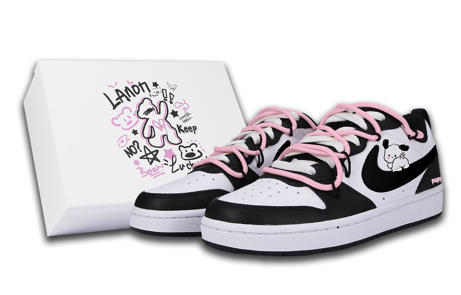

Кроссовки Nike Court Borough Kids' Skateboarding Shoes Grade School, белый